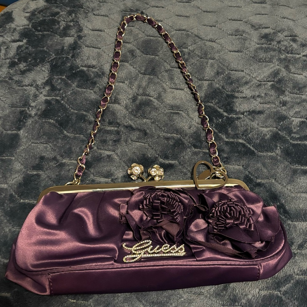 Purple Guess shoulder bag